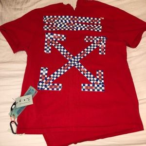 💥Red Off White Box Logo Tee Shirt💥 (M)